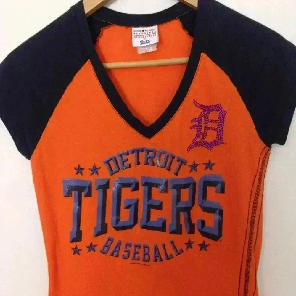 MLB Detroit Tigers Women Orange Multi-Color Medium